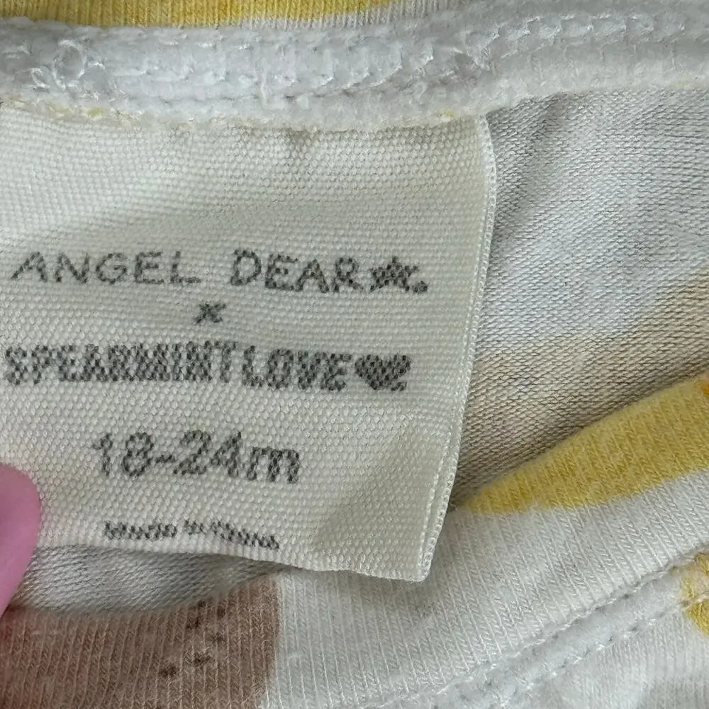 Angel Dear x Spearmint Love Bakery Buddies Pajama Set Size 18-24 Months Bamboo